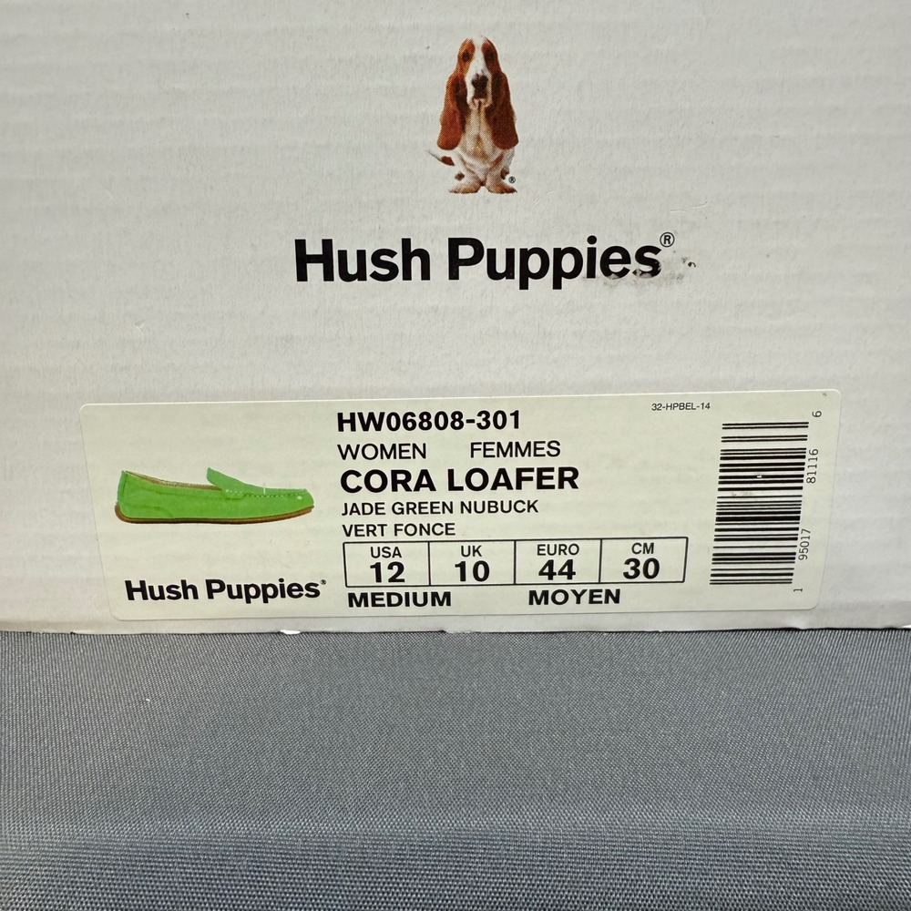 Hush Puppies Womens Cora Loafer Jade Green Nubuck Slip On Shoes Size 12 M - Picture 8 of 8